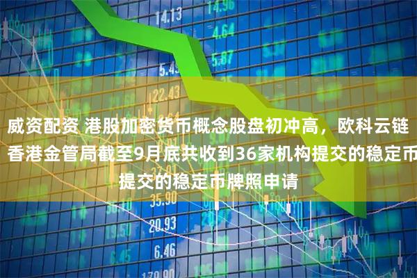 威资配资 港股加密货币概念股盘初冲高，欧科云链涨超8%，香港金管局截至9月底共收到36家机构提交的稳定币牌照申请